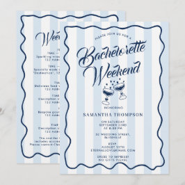 Convite Bachelorette Party Itinerary Bach Weekend Cocktail