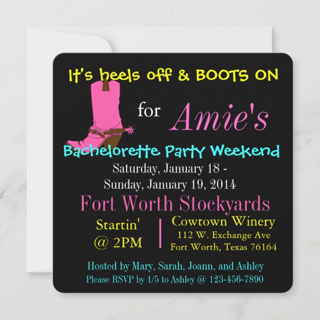 CONVITE BACHELORETTE PARTY WEEKEND INVITE (Frente)