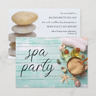Convite Bachelorette Spa Party