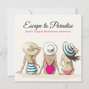 Convite Bachelorette Tropical