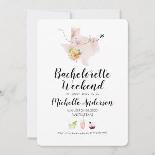 Convite Bachelorette Weekend em Austin Texas Invitation