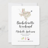 Bachelorette Weekend em Austin Texas Invitation