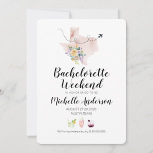 Convite Bachelorette Weekend em Austin Texas Invitation