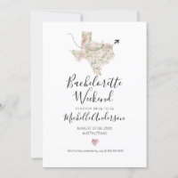 Bachelorette Weekend em Austin Texas Invitation