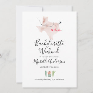 Convite Bachelorette Weekend em Austin Texas Invitation