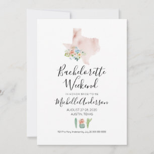 Convite Bachelorette Weekend em Austin Texas Invitation