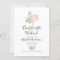 Bachelorette Weekend em Austin Texas Invitation