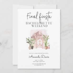 Convite Bachelorette Weekend Final Fiesta Desert Oeste