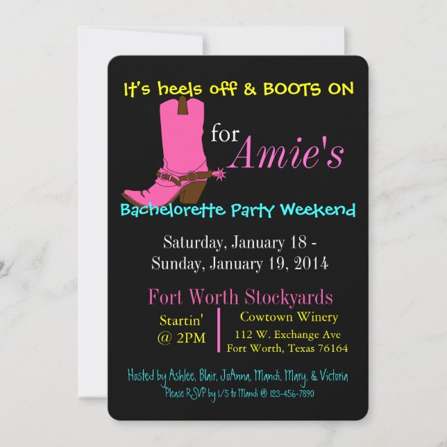 CONVITE BACHELORETTE WEEKEND INVITE DIGITAL DOWNLOAD (Frente)