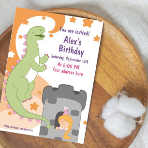 Convite Bacia de Aniversário Dino-mite! Dinossauro Desenha
