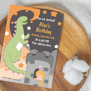 Convite Bacia de Aniversário Dino-mite! Invit De Dinossaur