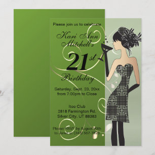Convite Bacia do aniversário de 21 anos