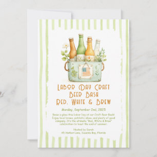 Convite Bacia do Artesanato no Dia do Trabalho - Vermelho,