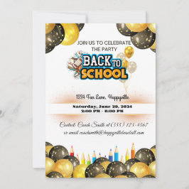 Convite back-to-school party invitation