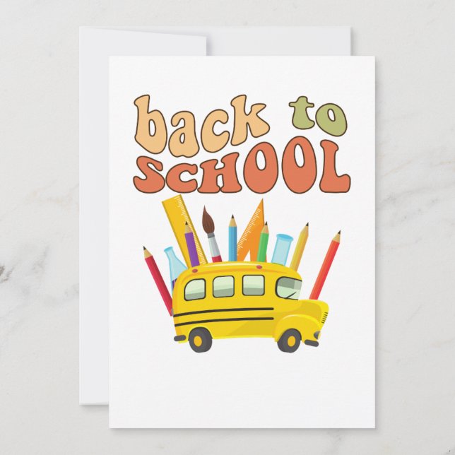 Convite back-to-school party invitation (Verso)