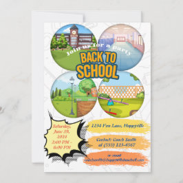 Convite back-to-school party invitation