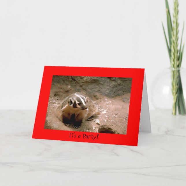 Convite Badger Party Invitation (Frente)