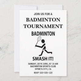 Convite Badminton Smash It Sports Badminton