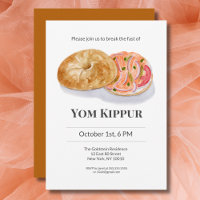Bagels de Aquarela Salmão Fumado Yom Kippur