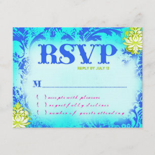 Convite BAHAMAS RSVP 2 Papel de Linho