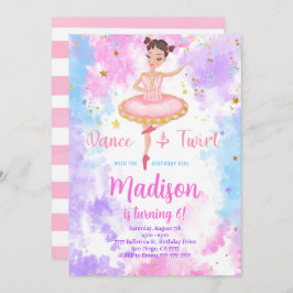 Convite Bailarina Arco-íris