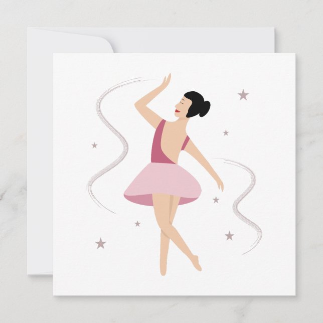Convite Bailarina de ballet (Frente)