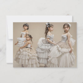 Convite Bailarinas románticas