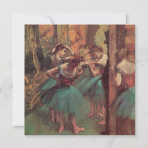 Convite Bailarinas, Rosa e Verde de Edgar Degas