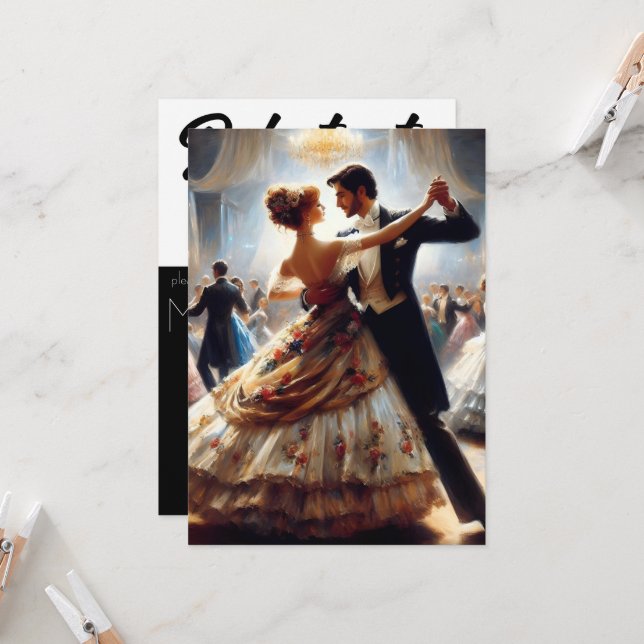Convite Baile de Debutante Cotilão Dança de Salão (Frente/Verso In Situ)