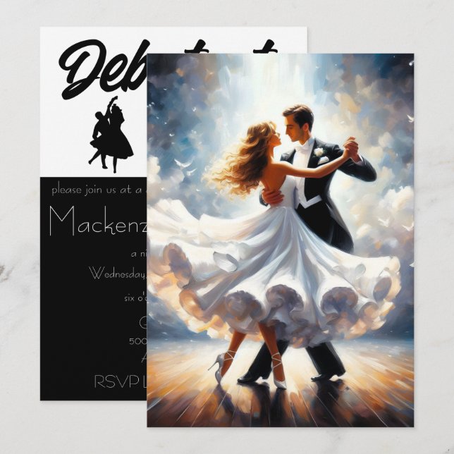 Convite Baile de Debutante Cotilão Dança de Salão (Frente/Verso)