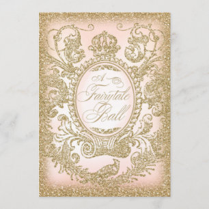 Convite Baile de formatura da bola do conto de fadas