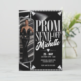 Convite BAILE DE FORMATURA Elegante DIY Enviar Graduação d