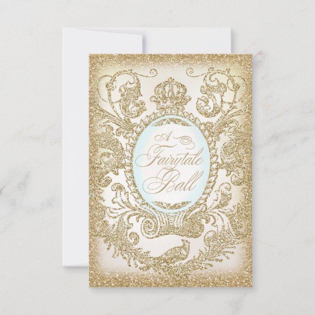 Convite Baile de formatura Fairytale Ball 3,5 x 5 (Frente)