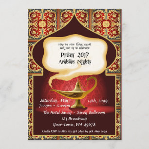 Convite Baile de formatura Mais velho-Júnior, árabe,