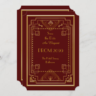 Convite Baile de formatura Mais velho-Júnior, geométrico