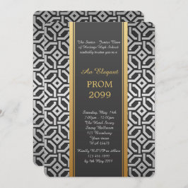 Convite Baile de formatura Mais velho-Júnior, geométrico