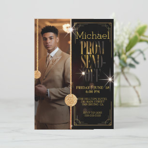 Convite Baile de formatura Masculino Luxuoso Desativa Grad