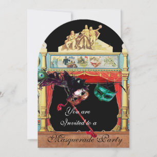 CONVITE BAILE DE MÁSCARAS DO CARNAVAL MÁSCARAS PALCO DE TE