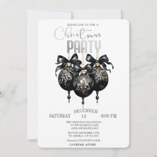 Convite Baile de Natal Preto, Natal de Xadrez de Búfalo 