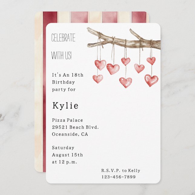 Convite Bairro da Árvore de Corações (Frente/Verso)