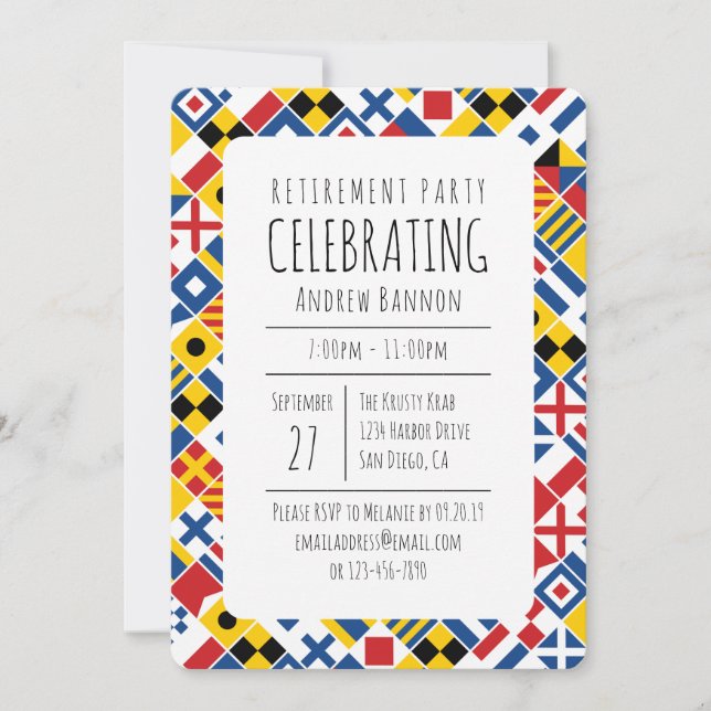 Convite Baixa do Sinalizador de Sinal Náutico (Frente)