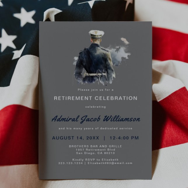 Convite Baixa Naval Azul (Criador carregado)