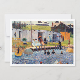 Convite Baixável Linda pintura famosa na praia