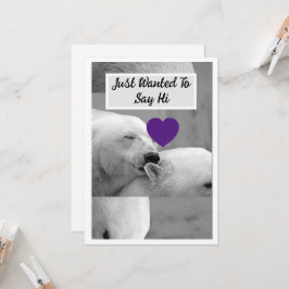 Convite Baixável Um Urso Polar masculino beijando a orelha