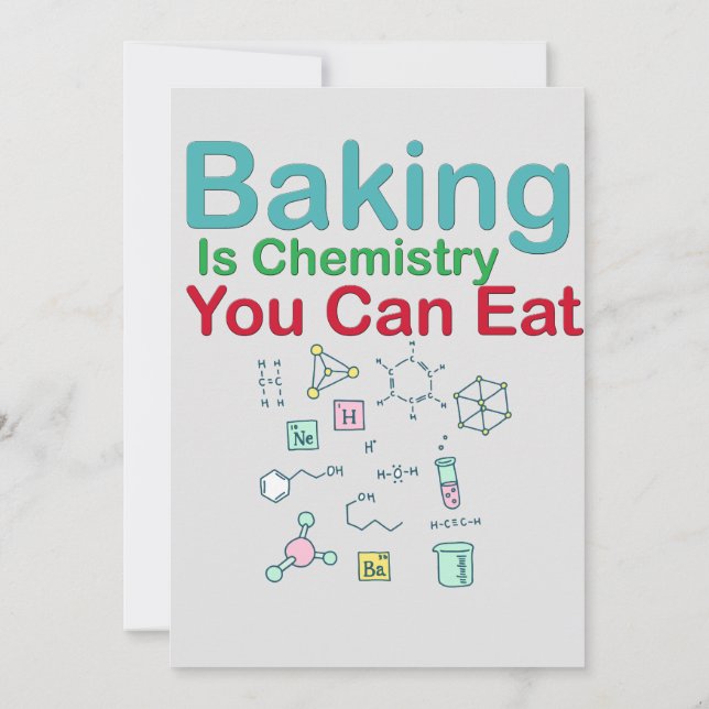 Convite Baking É Química Que Você Pode Comer (Verso)