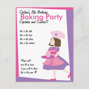 Convite Baking - Roxo