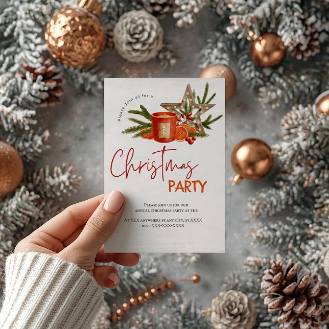 Convite Baking Spirit Bright Holiday Party Christmas Bake  (Criador carregado)