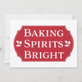 Convite Baking Spirits Bright Cookie Exchange Party
