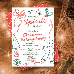 Convite Baking Spirits Bright Festa de Troca de Biscoito
