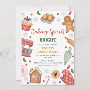 Convite Baking Spirs Bright Festa de Natal